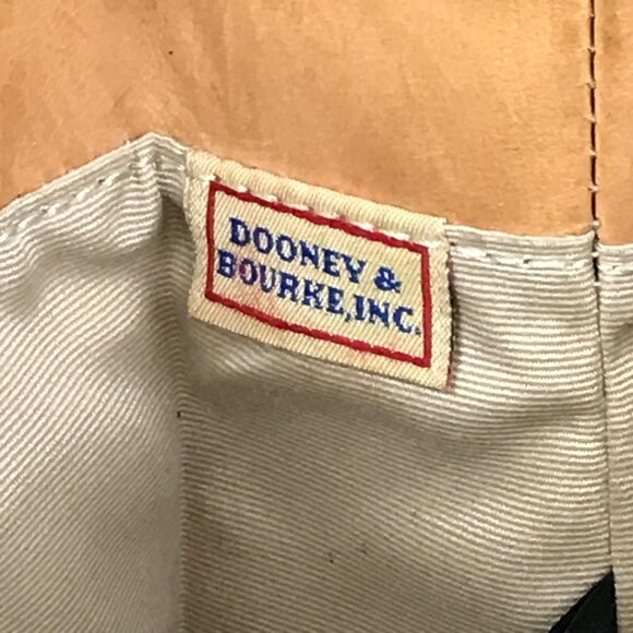 Dooney & Bourke Signature Medium Tote Bag Tan Canvas Leather - Picture 12 of 12